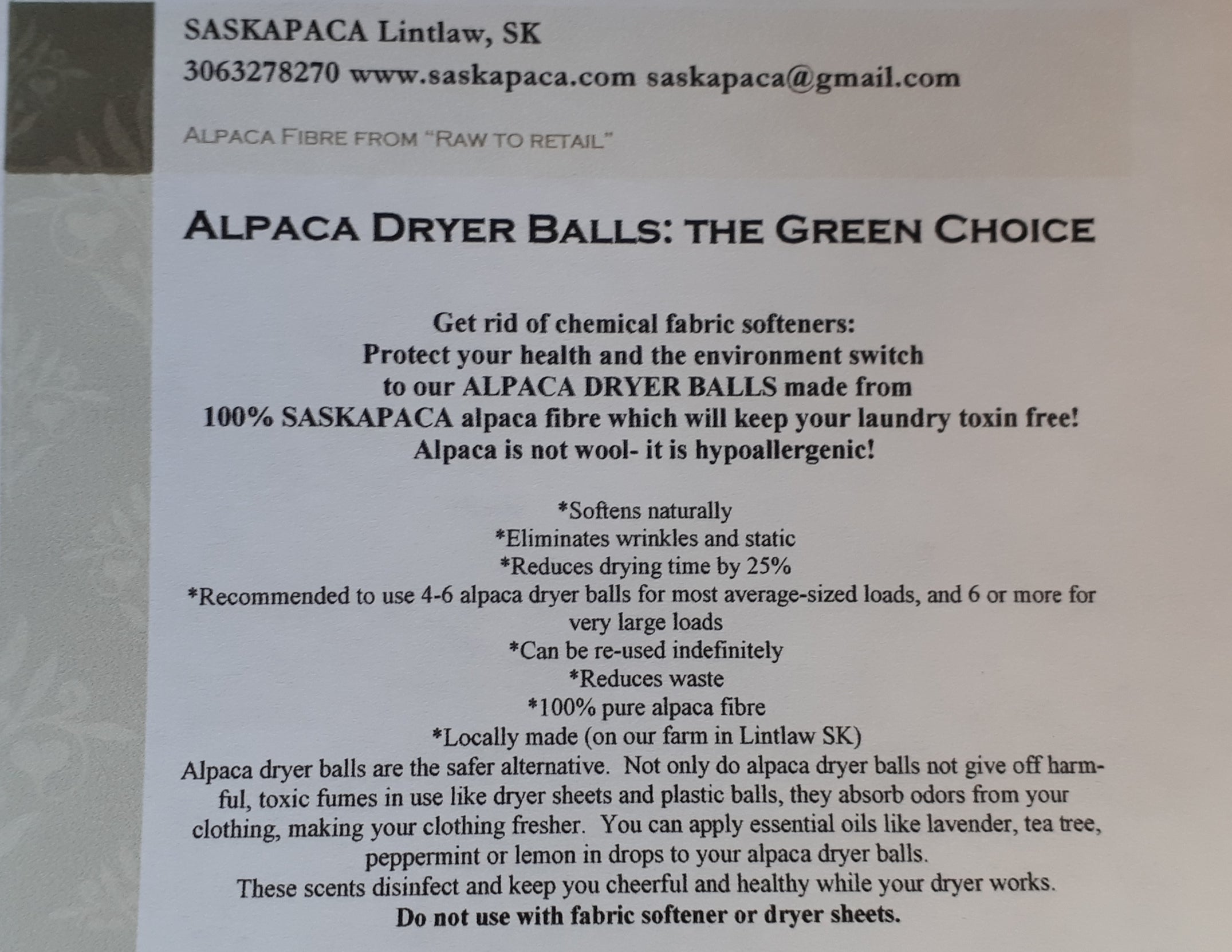 Alpaca Dryer Balls